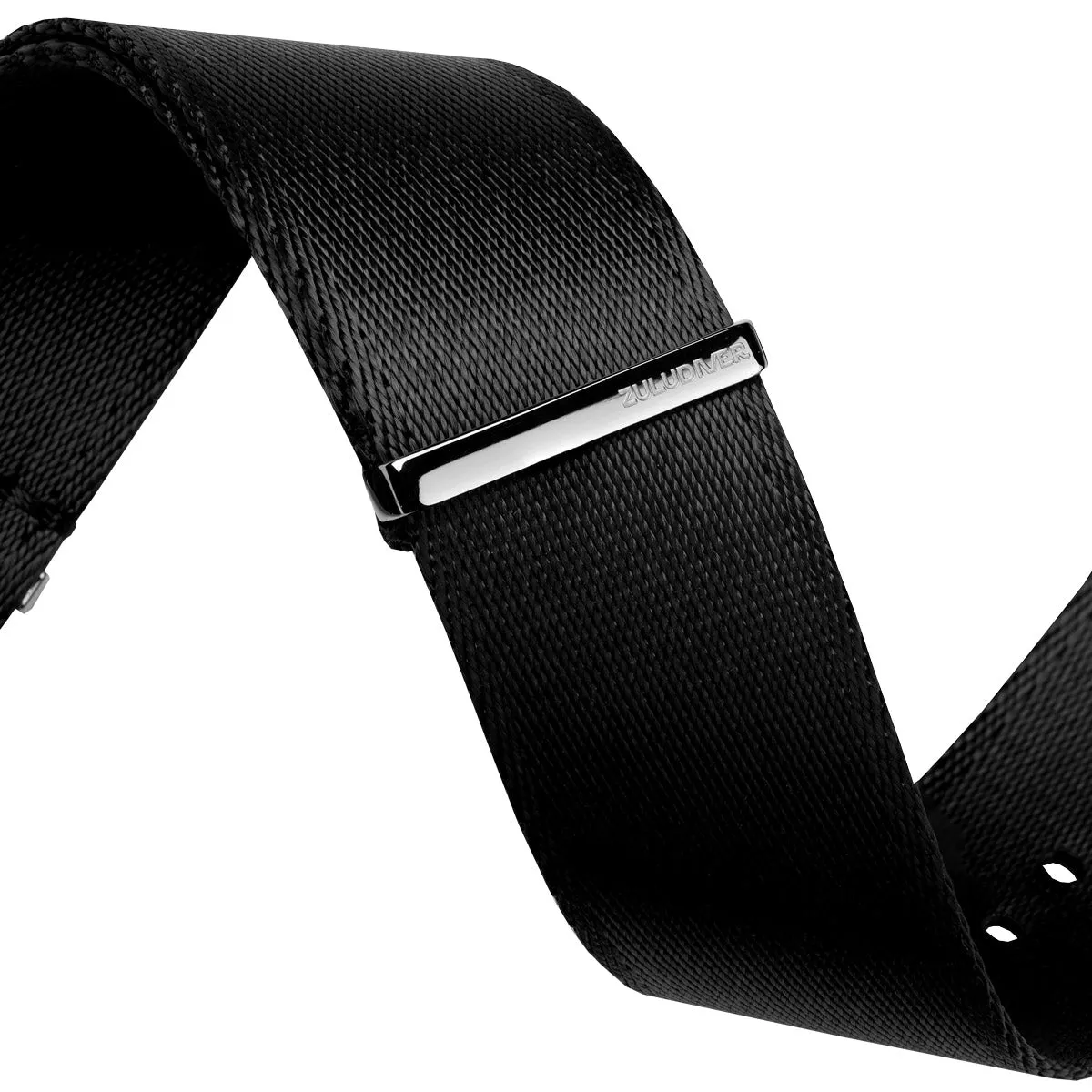 1973 British Military Watch Strap: ARMOURED RECON - Military Black, Polished