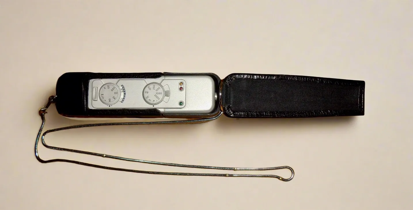 1983 Minox LX Subminiature / Spy Camera In Chrome With A Black Carry Case