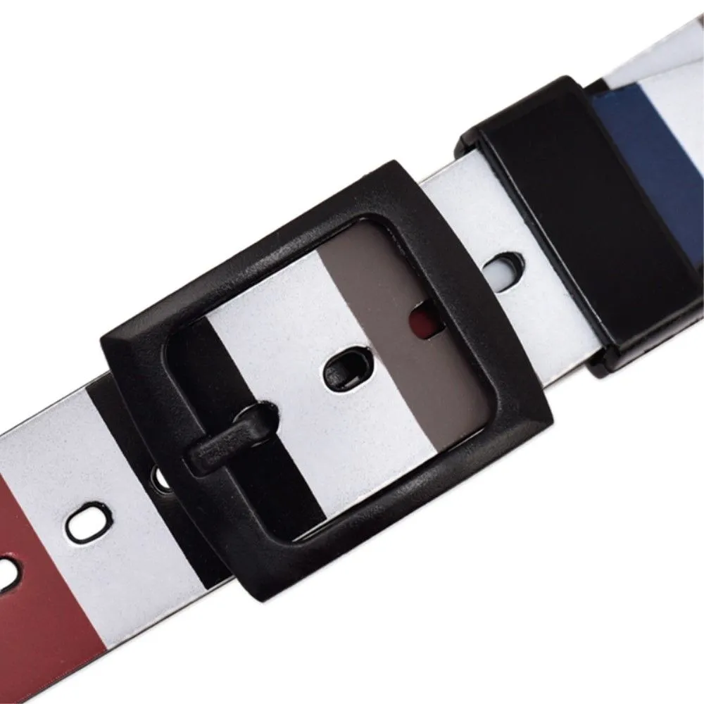 19mm Universal stripe printed silicone watch strap - Rainbow Color