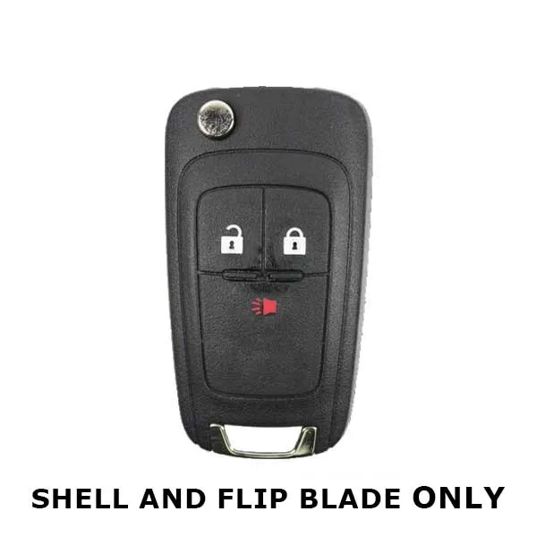 2013-2015 Chevrolet / 3-Button Flip Key SHELL for A2GM3AFUS03 (AFTERMARKET)