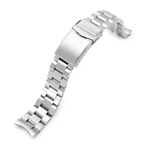 20mm Hexad II Watch Band compatible with Omega Seamaster 41mm, 316L Stainless Steel Brushed V-Clasp