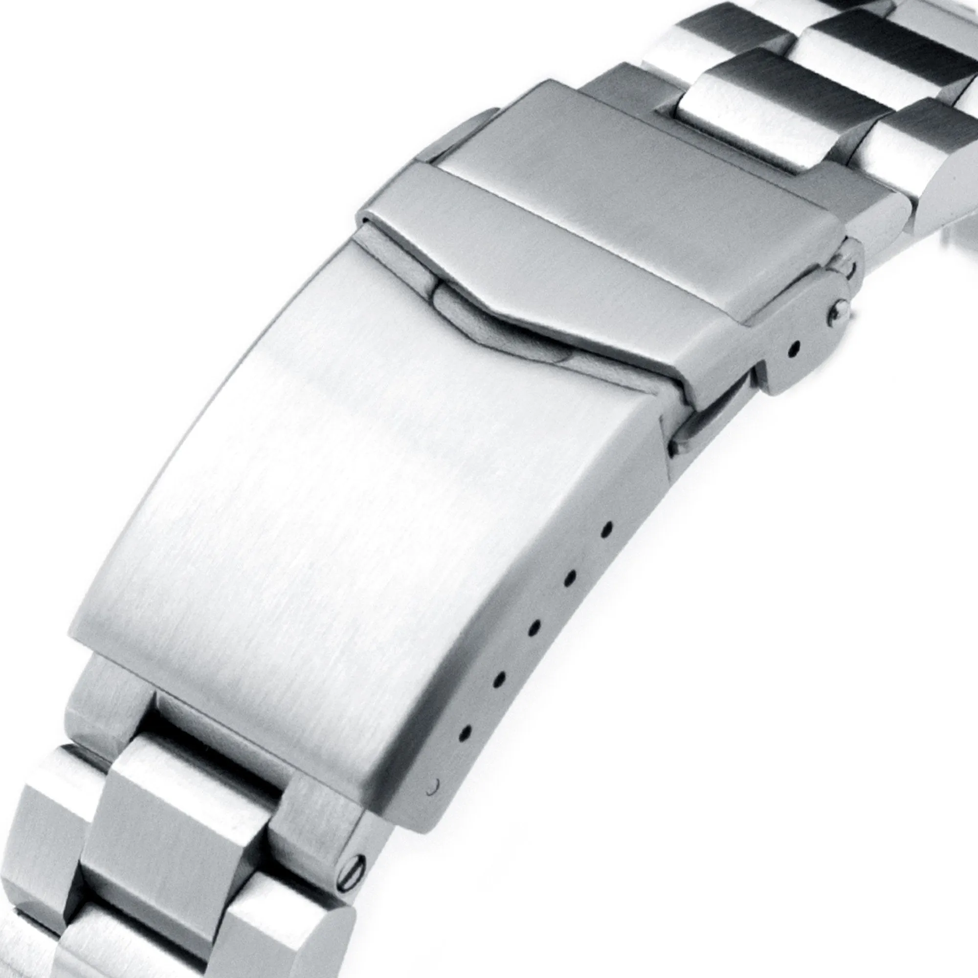 20mm Hexad II Watch Band compatible with Omega Seamaster 41mm, 316L Stainless Steel Brushed V-Clasp