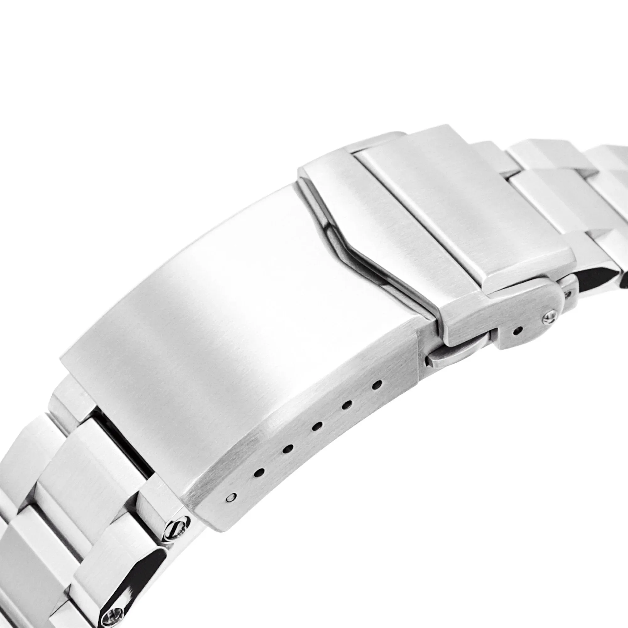 20mm Hexad III QR Watch Band Straight End Quick Release, 316L Stainless Steel Brushed V-Clasp