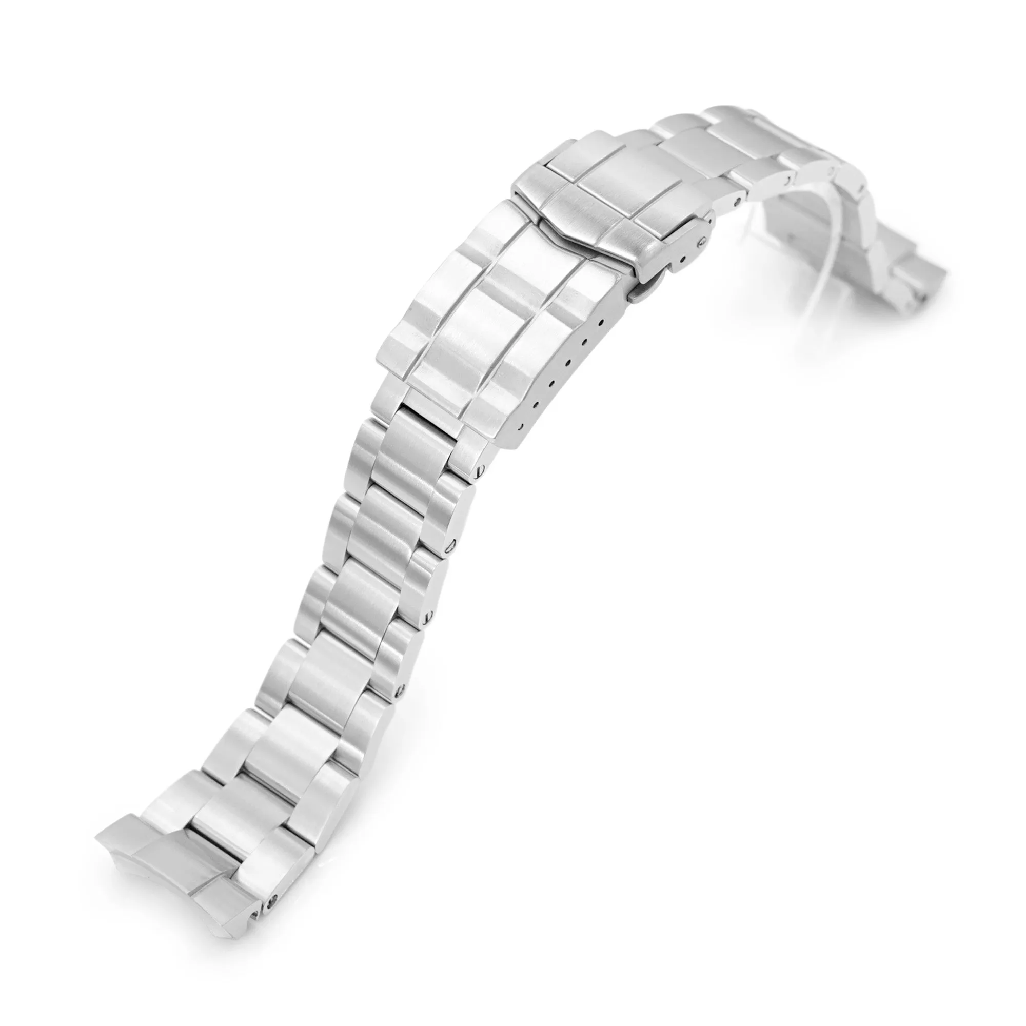 20mm Super-O Boyer Watch Band for Seiko Prospex Speedtimer SSC813 SSC815 SSC817, Stainless Steel - Brushed, SUB Diver Clasp