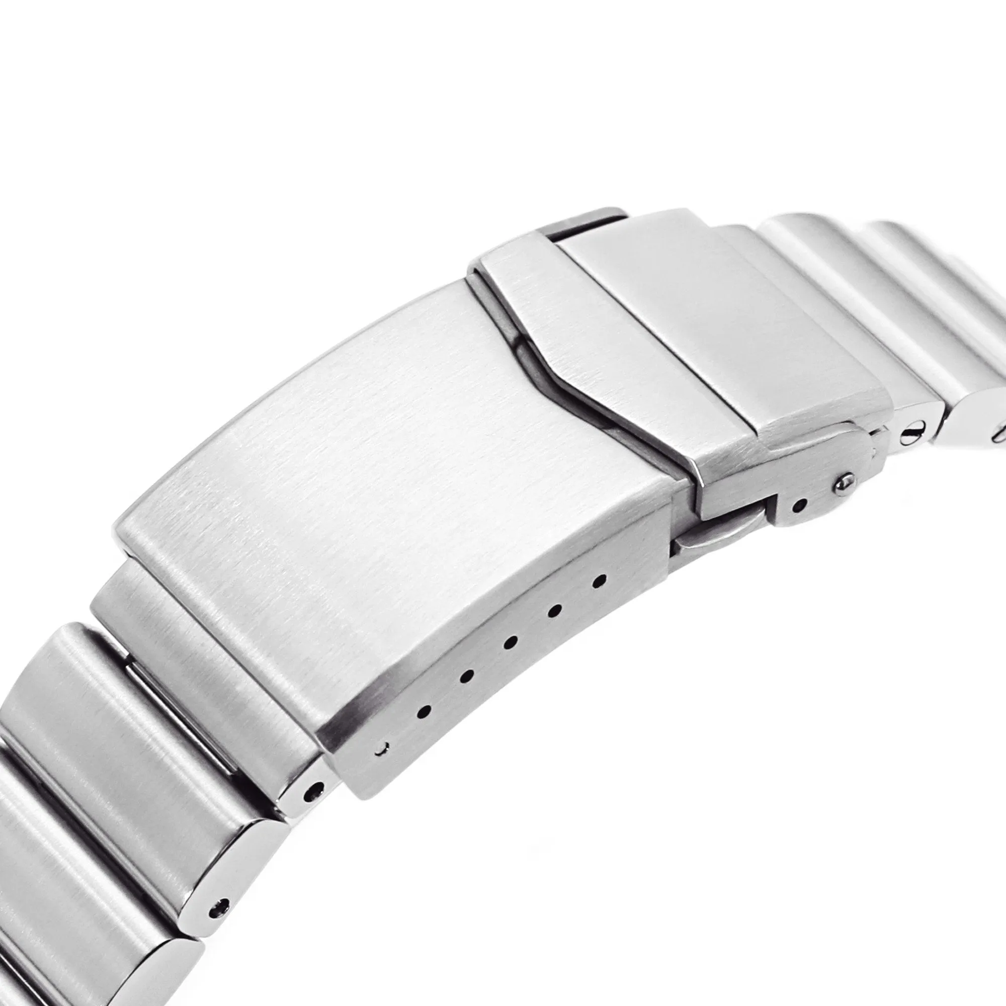 22mm Bandoleer Watch Band compatible with Seiko new Turtles SRP777, 316L Stainless Steel Brushed V-Clasp