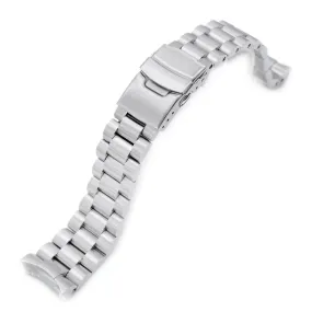 22mm Endmill Watch Band for Seiko SKX007 SKX009 SKX011, Stainless Steel - Brushed, Diver Clasp