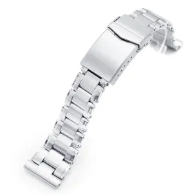 22mm Metabind Watch Band Straight End, 316L Stainless Steel Brushed V-Clasp