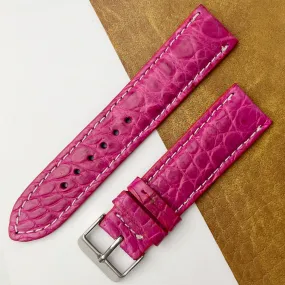 22mm Pink Unique Texture Alligator Watch Band For Men DH-226-O