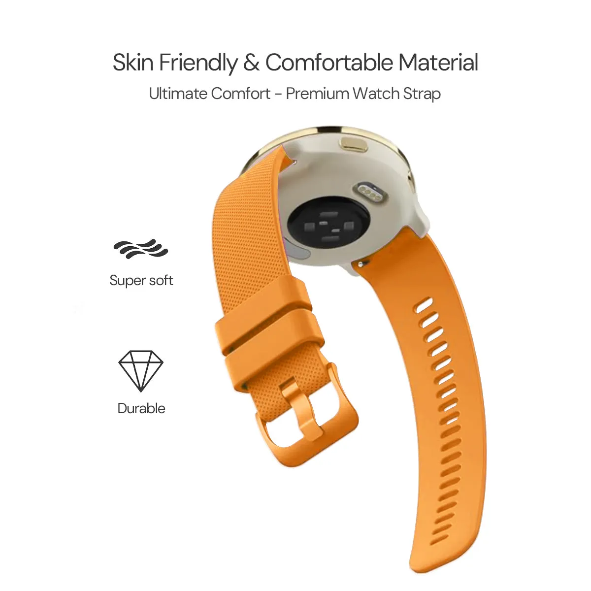 22mm Silicone Bands | Samsung Galaxy Watch 3 45mm/Galaxy Watch 46mm/Gear S3 Frontier/Classic | Yellow