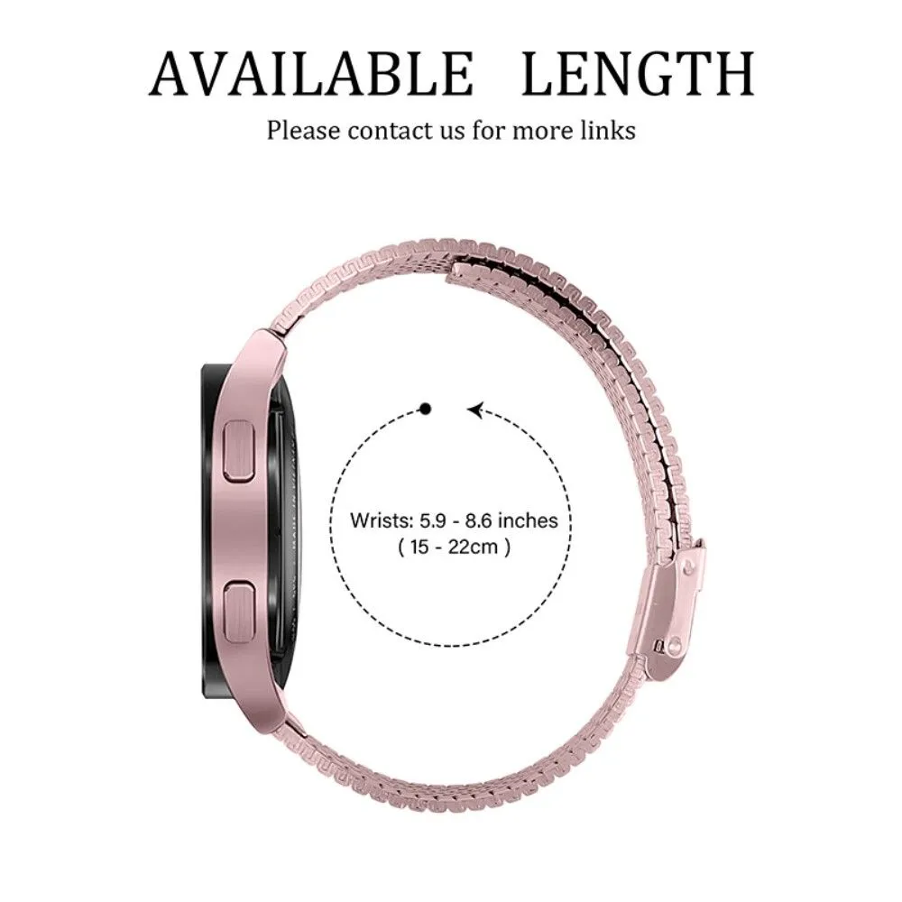 22mm stainless steel unique side texture watch strap for Samsung Gear S3 Frontier / S3 - Rose Pink