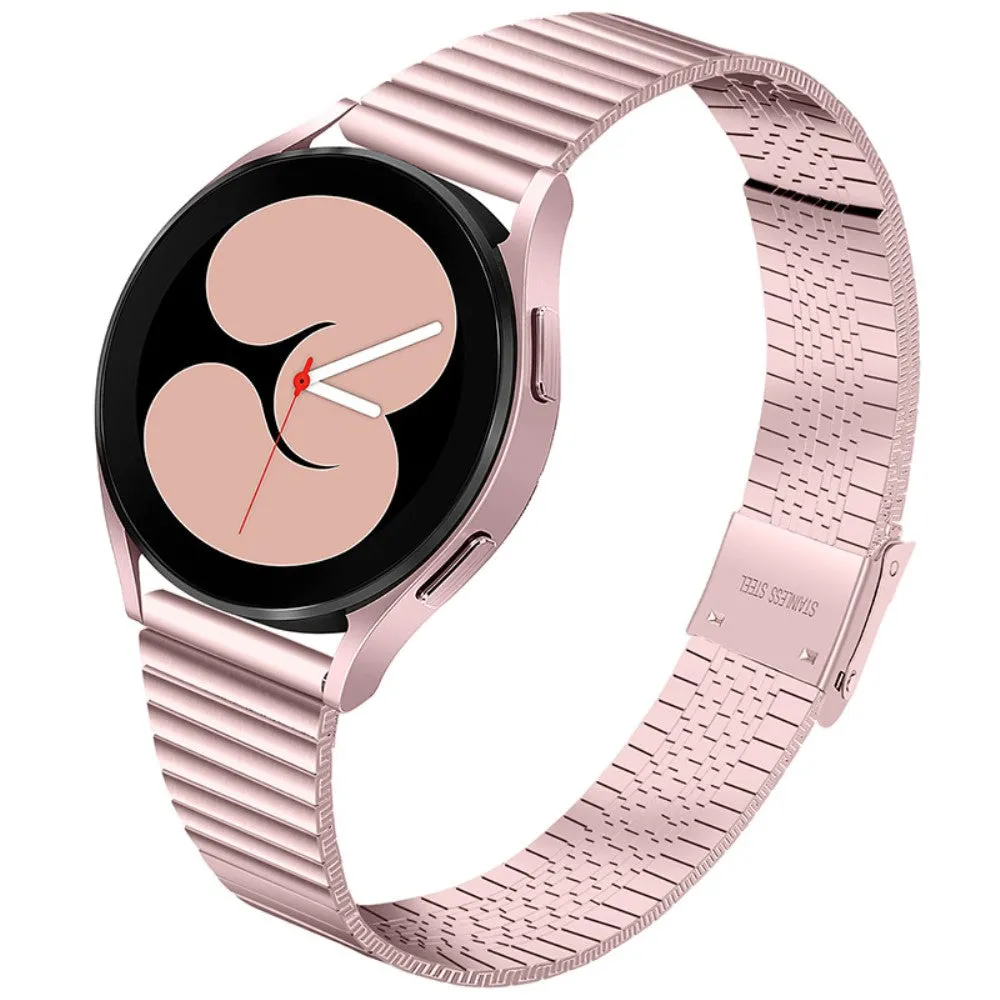 22mm stainless steel unique side texture watch strap for Samsung Gear S3 Frontier / S3 - Rose Pink