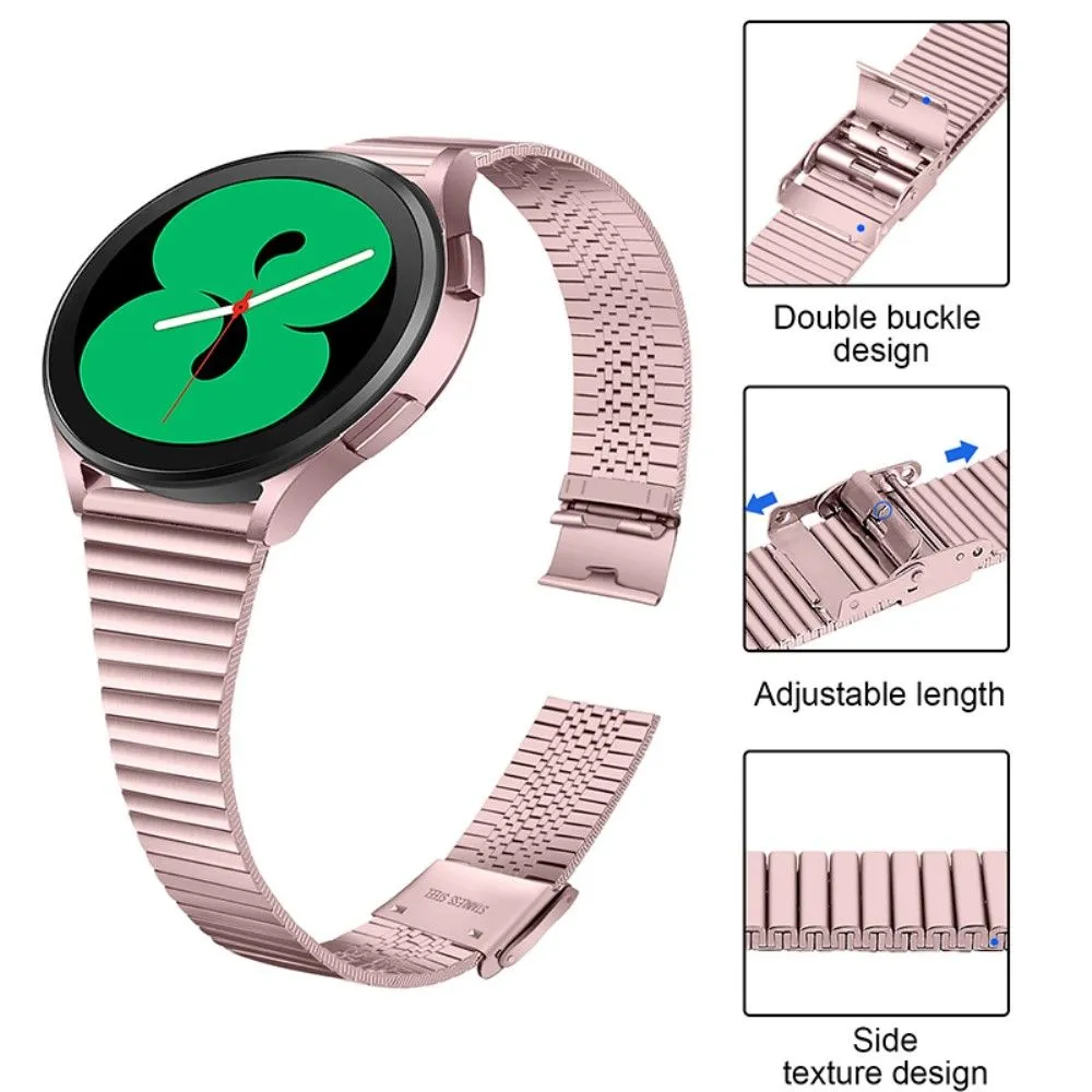 22mm stainless steel unique side texture watch strap for Samsung Gear S3 Frontier / S3 - Rose Pink