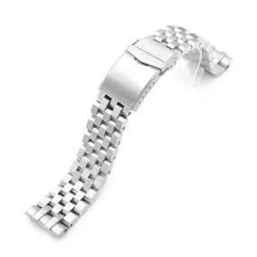 22mm Super Engineer II Watch Band compatible with Seiko New Turtles SRP777 & PADI SRPA21, 316L Stainless Steel V-Clasp Button Double Lock