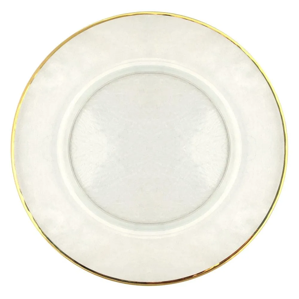 24k Gold Rimmed Charger Plates - Set of 4