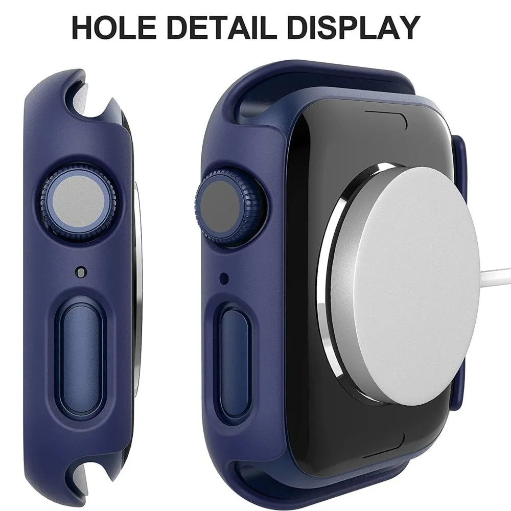 2Pcs Apple Watch (41mm) cover with tempered glass - Blue