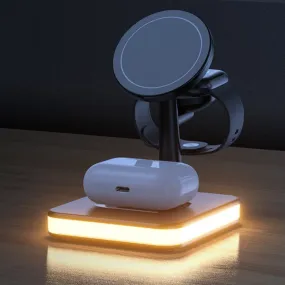 3 in 1 Wireless Charger Stand with Led Light