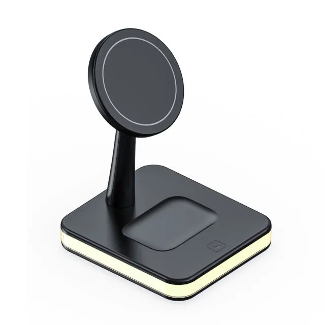 3 in 1 Wireless Charger Stand with Led Light