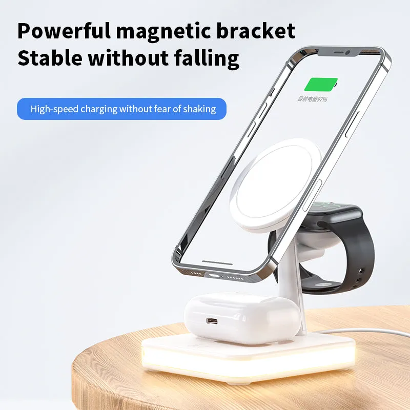 3 in 1 Wireless Charger Stand with Led Light