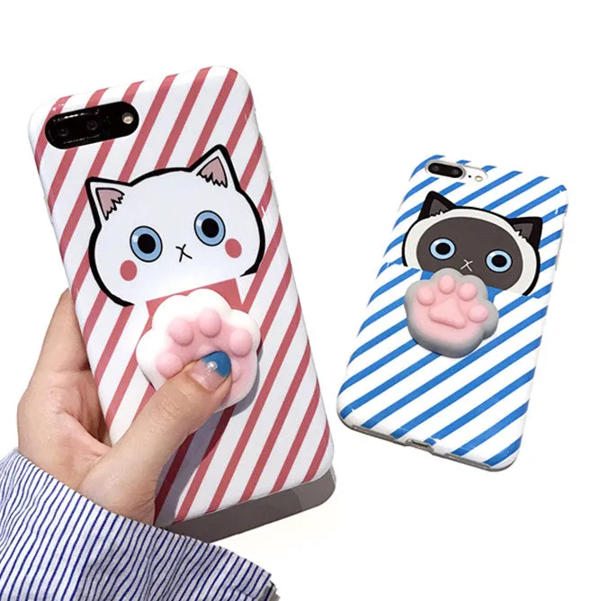 3D Squishy Cat Phone Case for iPhone 7 6 6S Plus