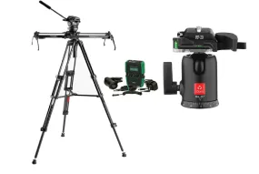 Acebil Travigo 600 Pro Slider Kit with I-705DX Dual Tripod System, SE600 & HDN-DC Drive   Single Lever Ball Head