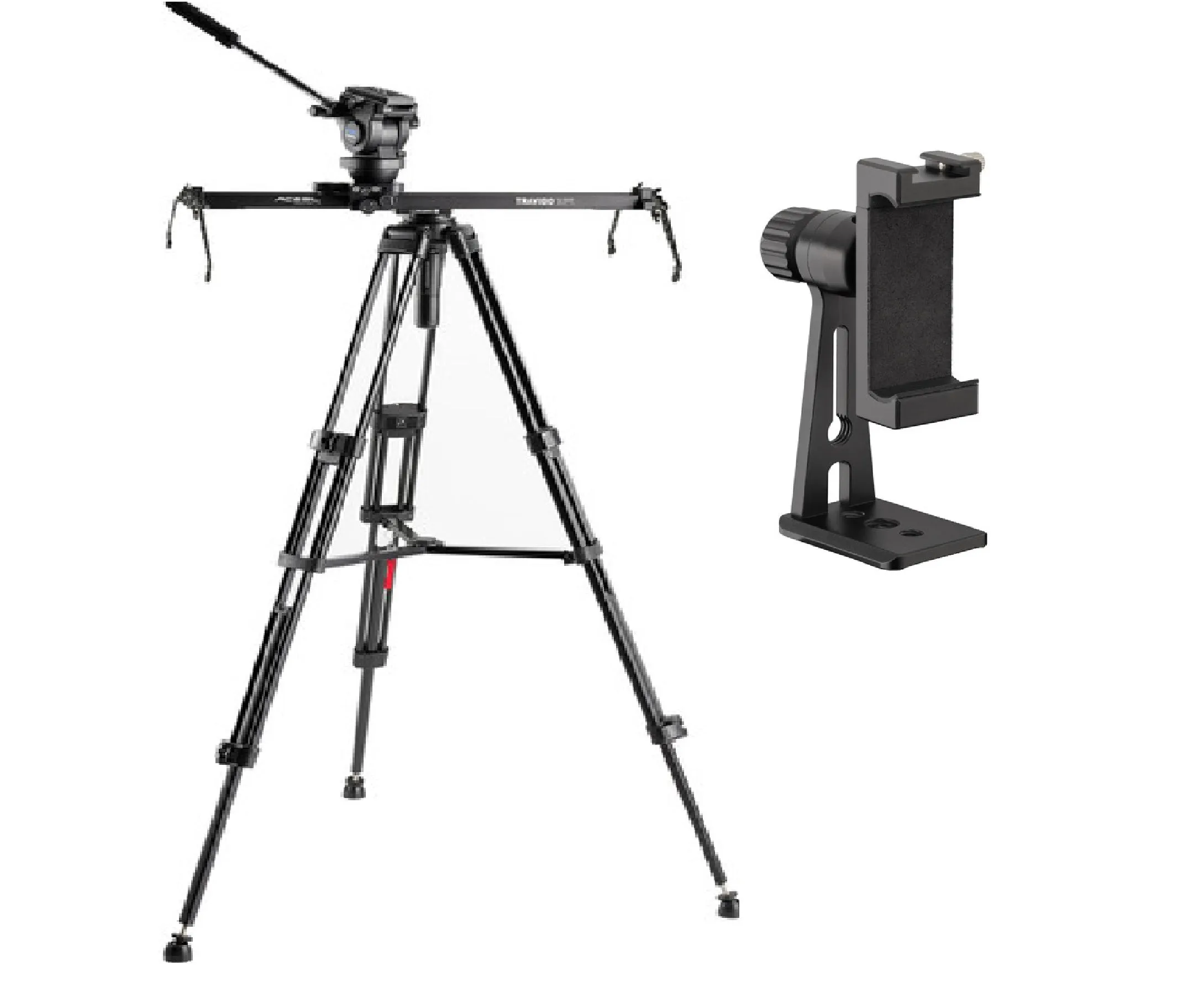 Acebil Travigo 600 Pro Slider Kit with I-705DX Dual Tripod System   Smartphone Tripod Adapter