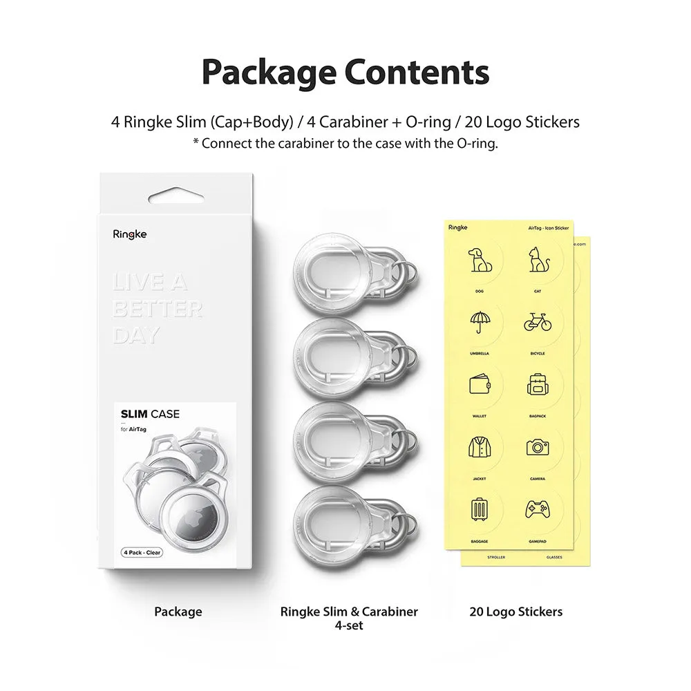 AirTag Case | Slim [4 Pack] - Clear