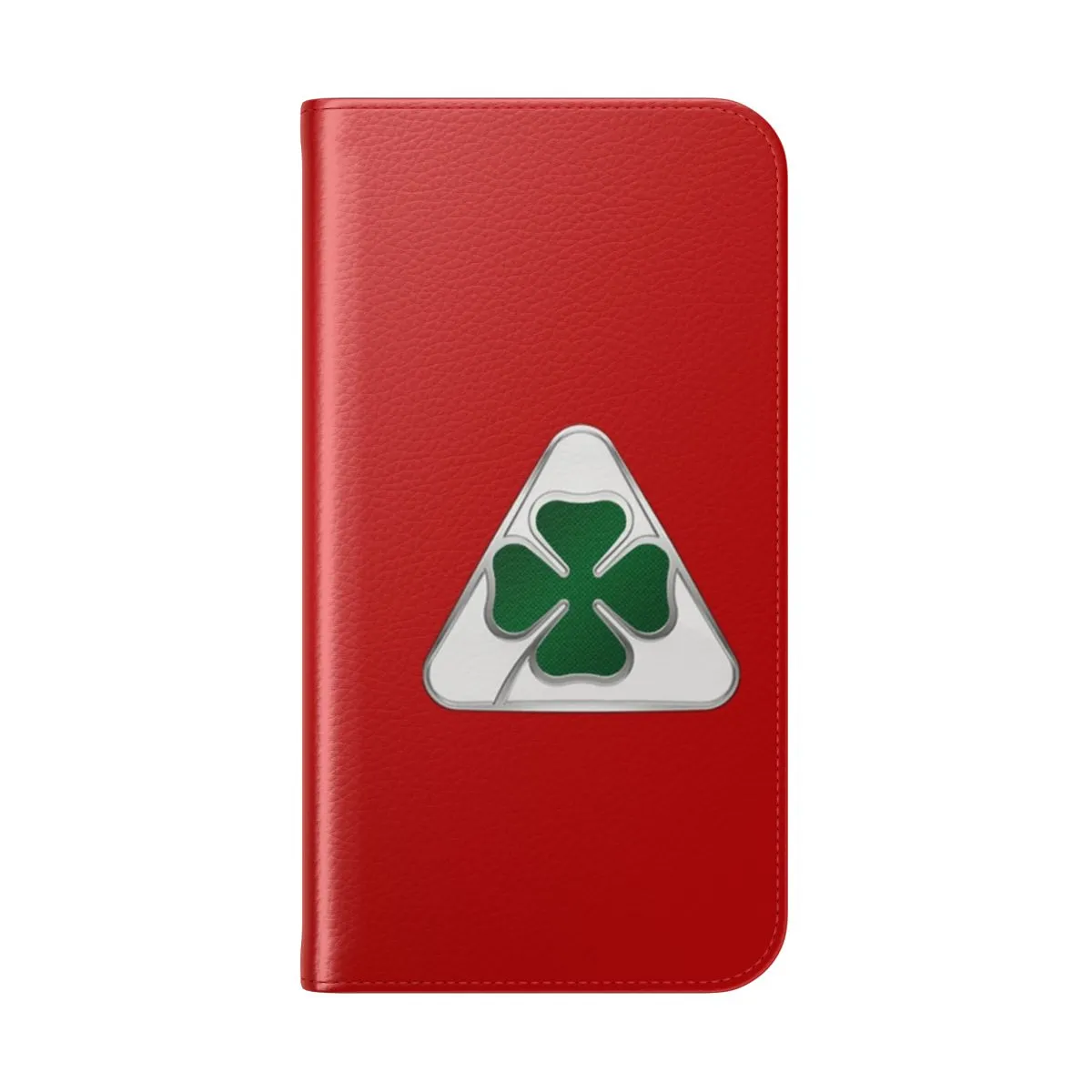 Alfa Romeo Inspired Carbon Fiber Red Flip Cover Phone Case