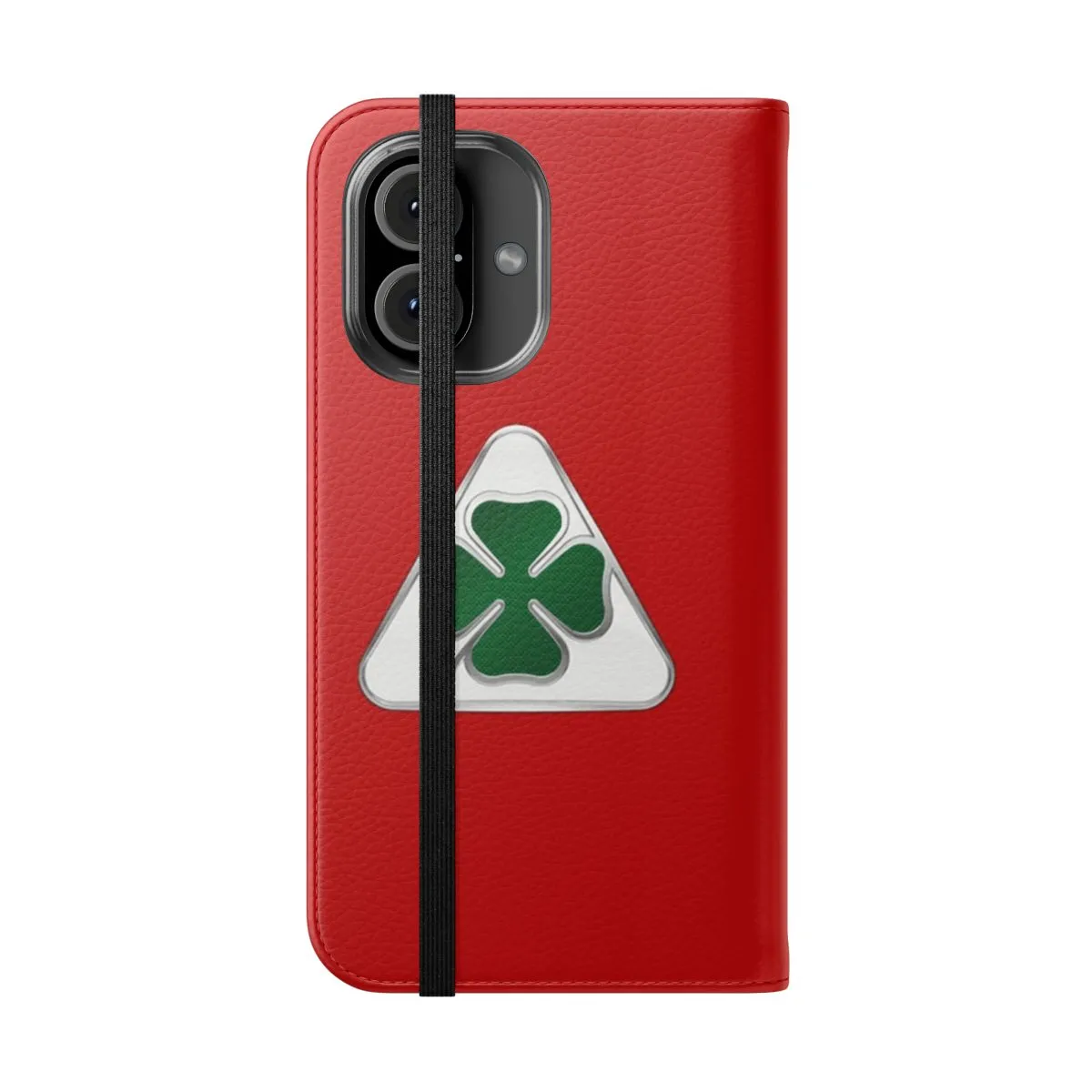 Alfa Romeo Inspired Carbon Fiber Red Flip Cover Phone Case