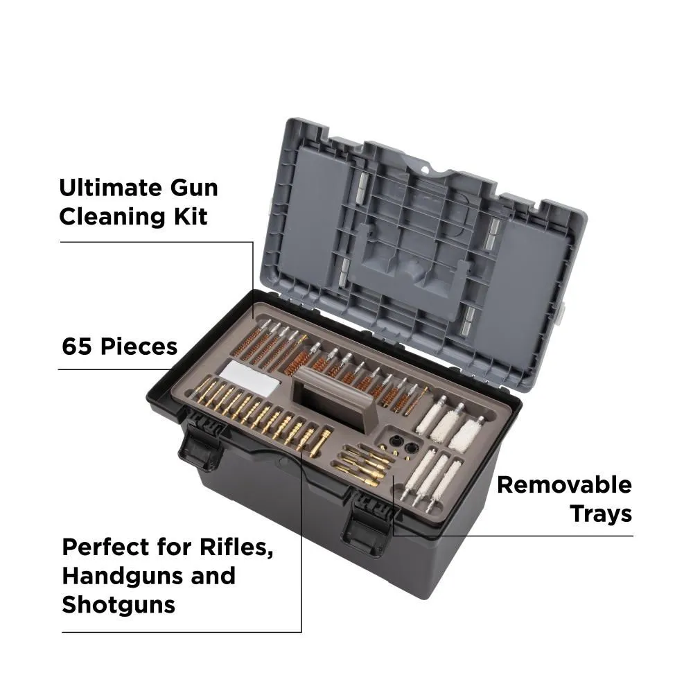 Allen Tool Box Cleaning Kit 65PC Set Black/Grey