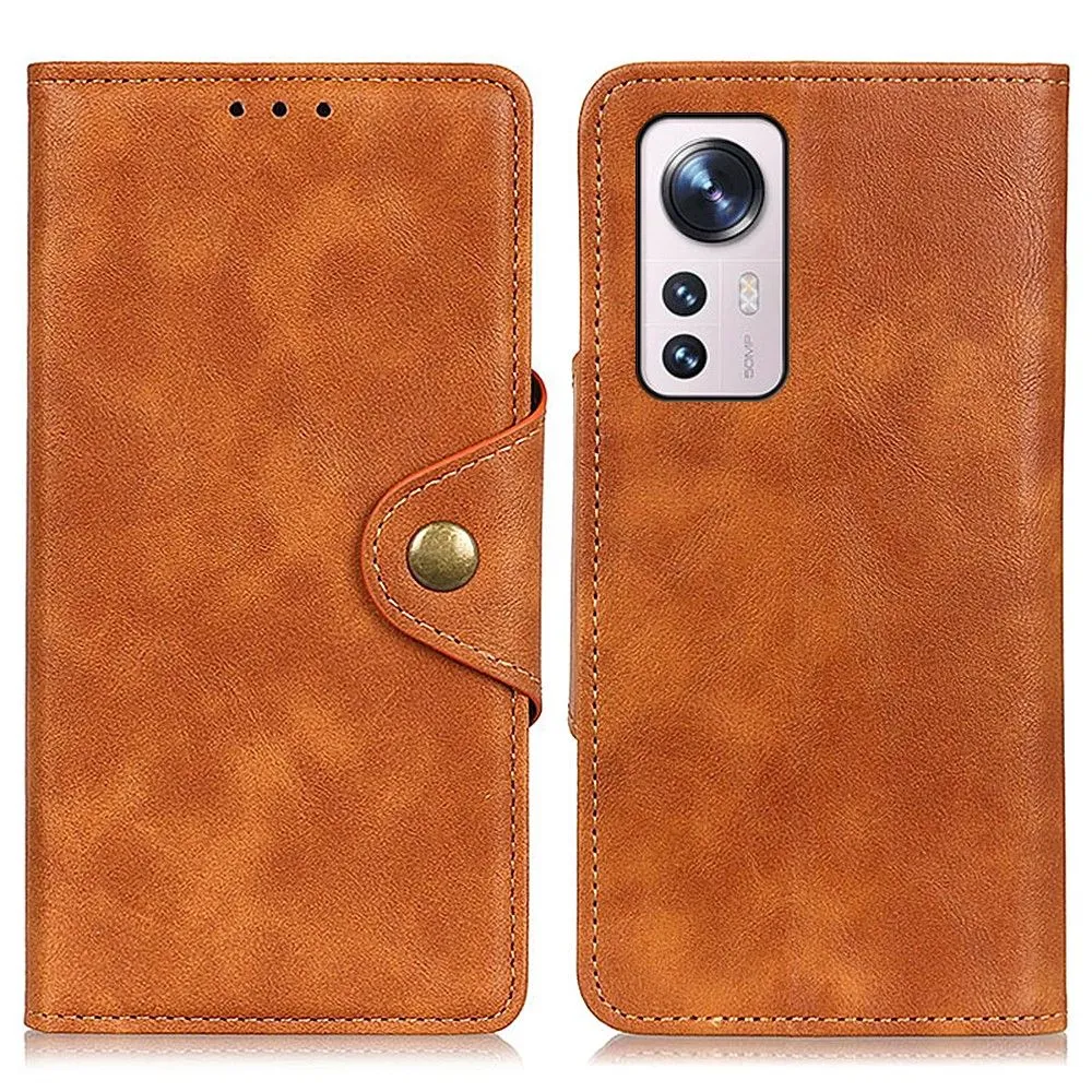 Alpha Xiaomi 12 Pro flip case - Brown