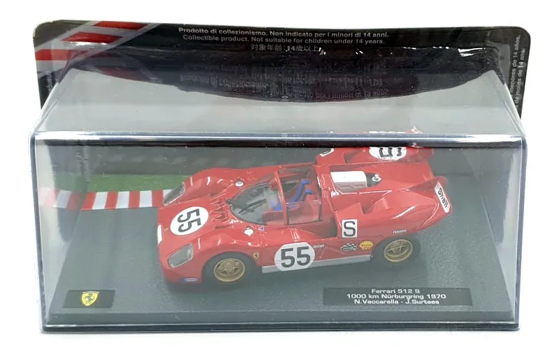 Altaya 1/43 Scale 30424H - Ferrari 512 S #55 1000km Nurburgring 1970 - Red