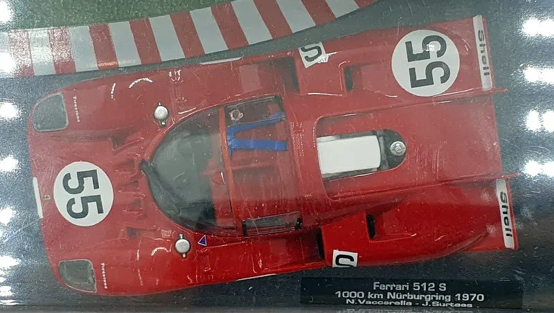 Altaya 1/43 Scale 30424H - Ferrari 512 S #55 1000km Nurburgring 1970 - Red