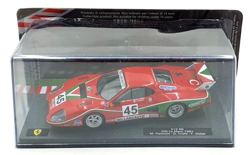 Altaya 1/43 Scale 30424I - Ferrari 512 BB #45 24h Le Mans 1981 - Red