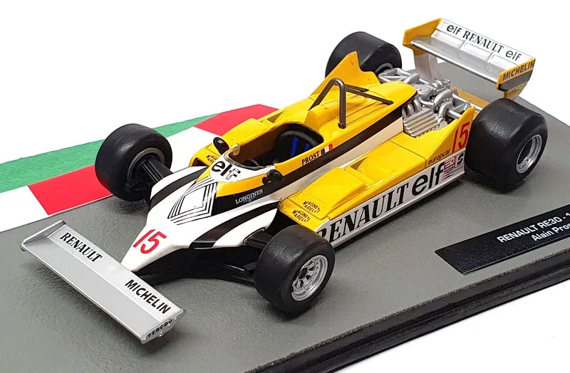 Altaya 1/43 Scale 91024D - F1 Renault RE30 1981 #15 A. Prost - Yellow/White