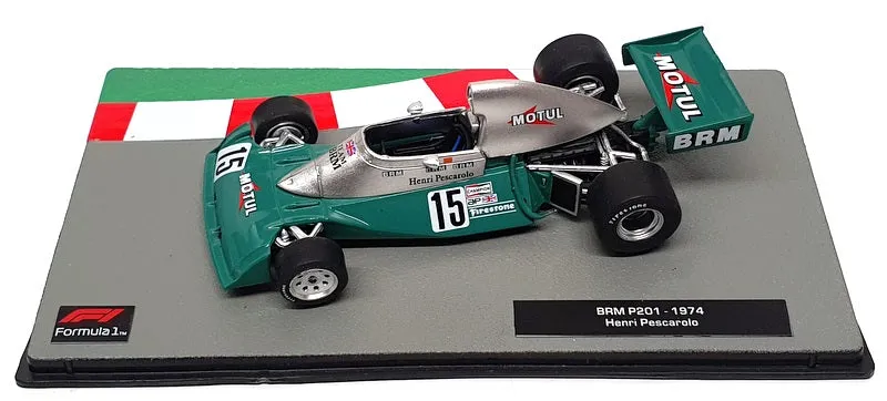 Altaya 1/43 Scale 91024K - F1 BRM P201 1974 #15 H. Pescarolo - Green/Silver