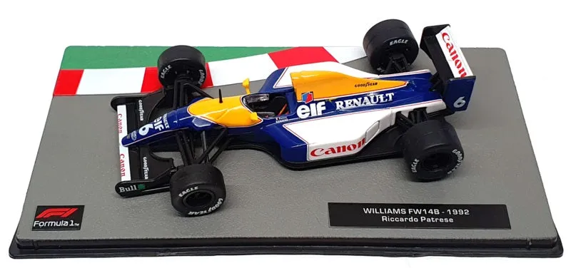 Altaya 1/43 Scale 91024L - F1 Williams FW14B 1992 #6 Patrese - Blue/White/Yellow