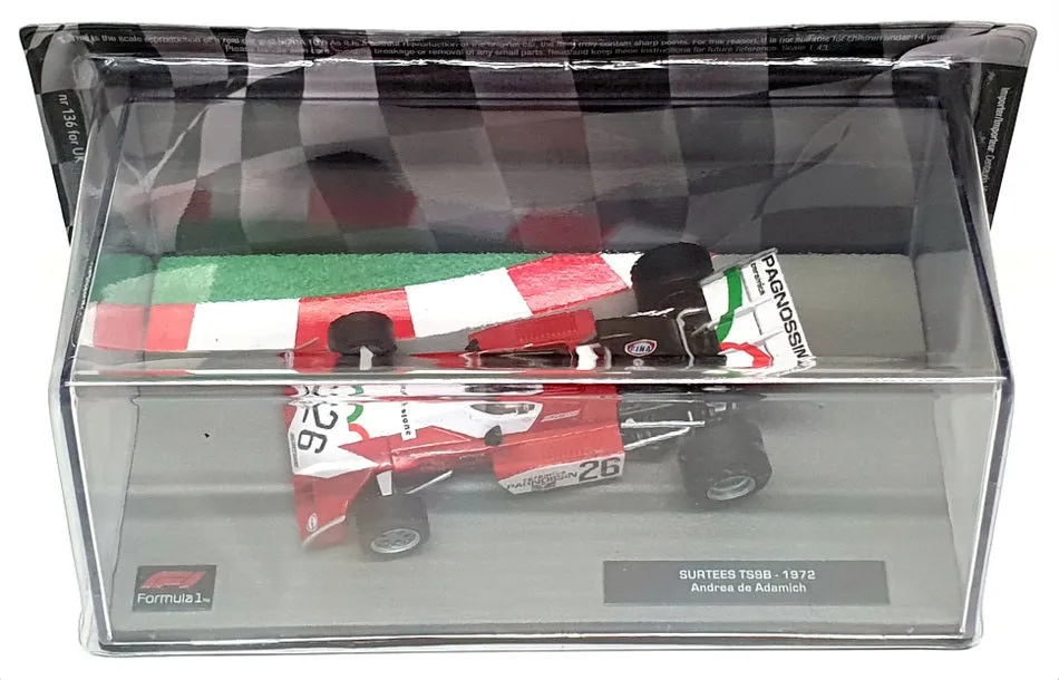 Altaya 1/43 Scale AT19723A - F1 Surtees TS9B 1972 - Andrea de Adamich