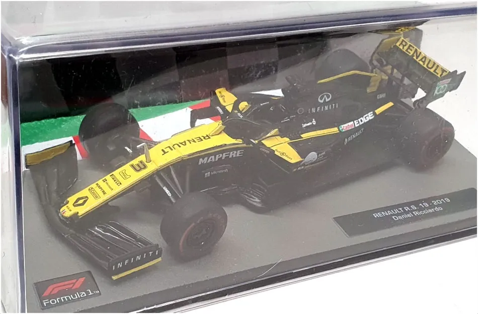 Altaya 1/43 Scale AT301122G - F1 2019 Renault R.S. 19 Ricciardo - Yellow/Black