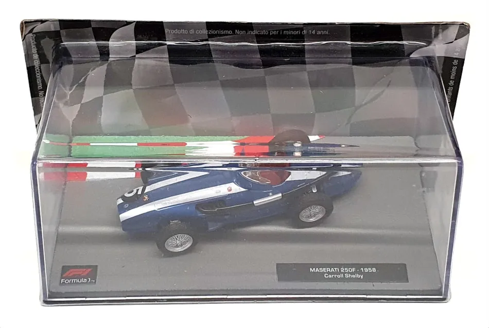 Altaya 1/43 Scale AT301122T - F1 1958 Maserati 250F C. Shelby - Blue/White