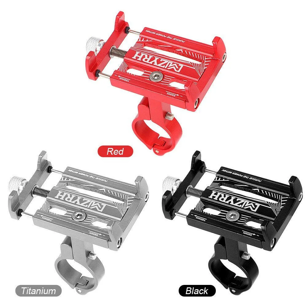 Aluminum Alloy Bicycle Phone Mount 55 - 100mm Adjustable Bike Mobile Phone GPS Mount Holder Bracket