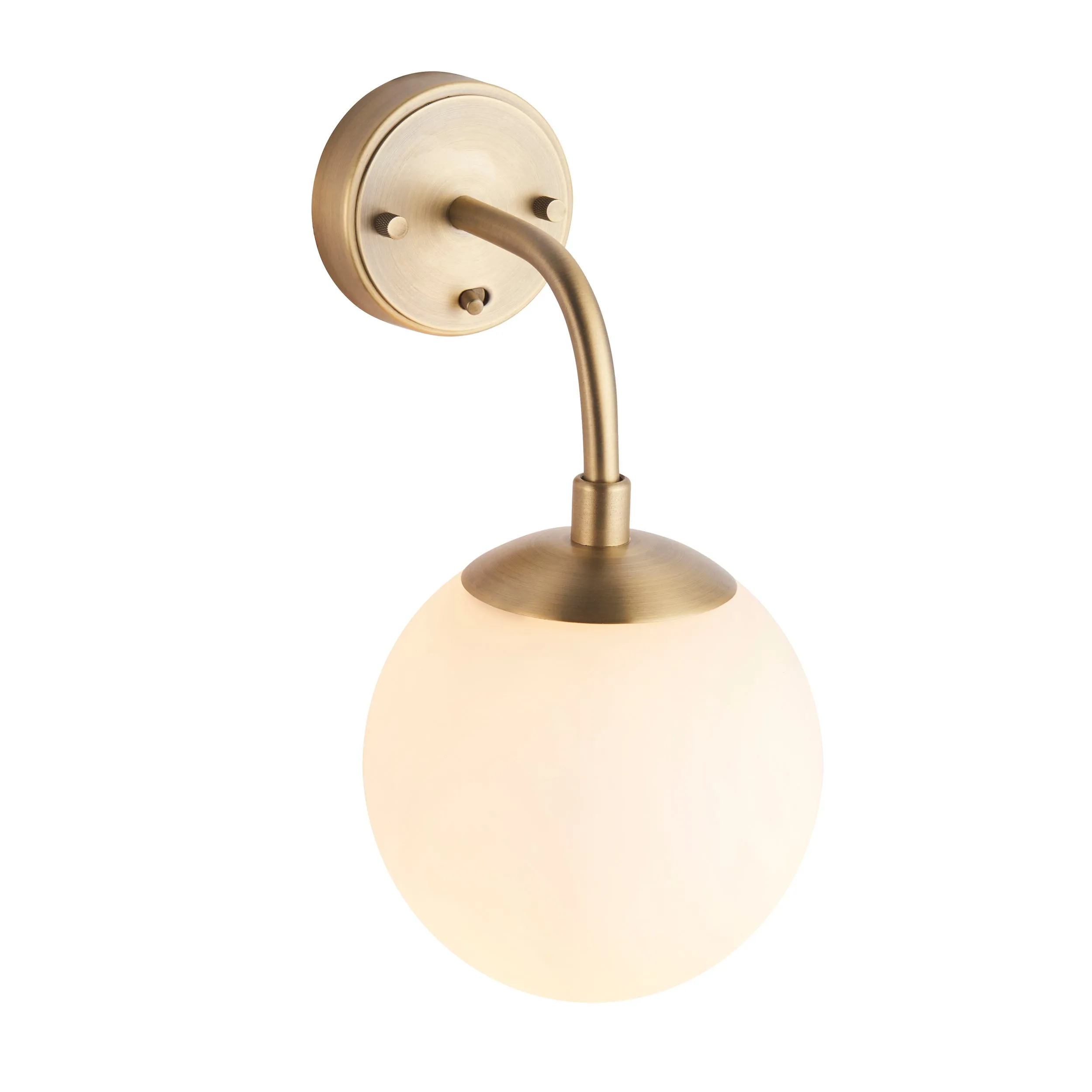 Amos Penthouse Wall Light Antique Brass