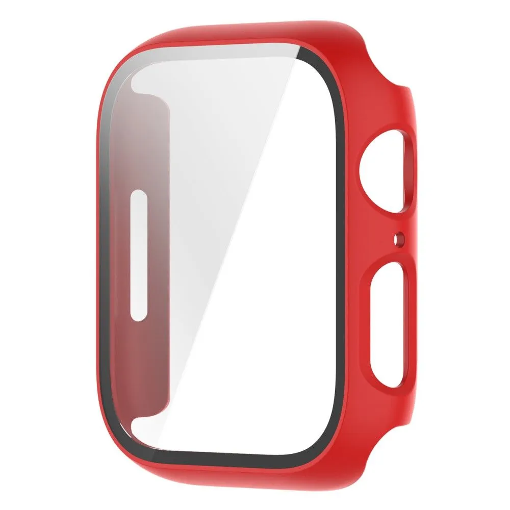 Apple Watch (41mm) 2-in-1 cover with tempered glass screen protector - Red