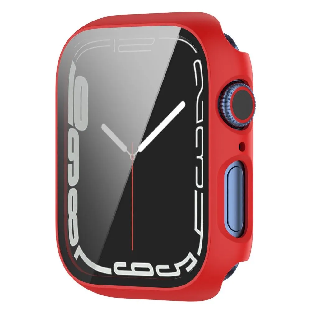 Apple Watch (41mm) 2-in-1 cover with tempered glass screen protector - Red