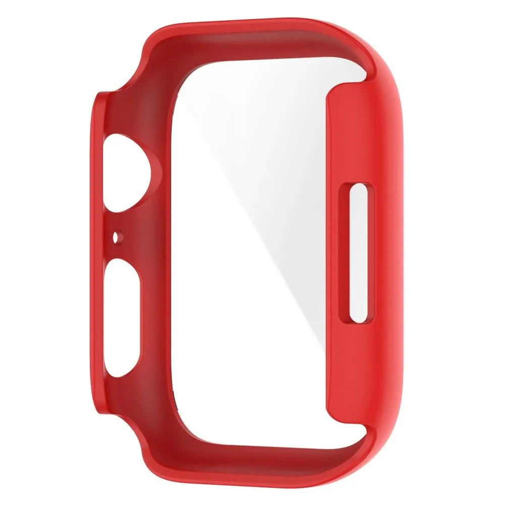 Apple Watch (41mm) 2-in-1 cover with tempered glass screen protector - Red