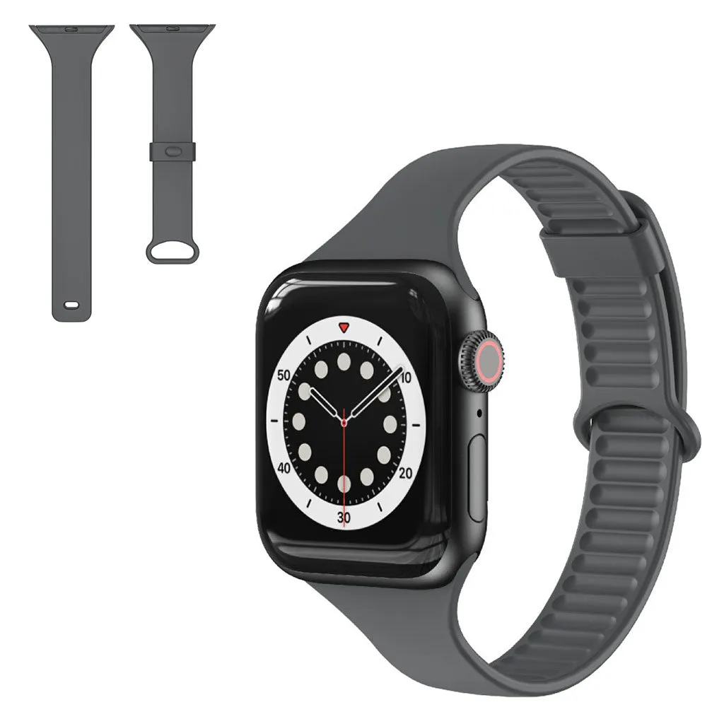 Apple Watch 44mm TPU slide buckle watch strap - Dark Grey