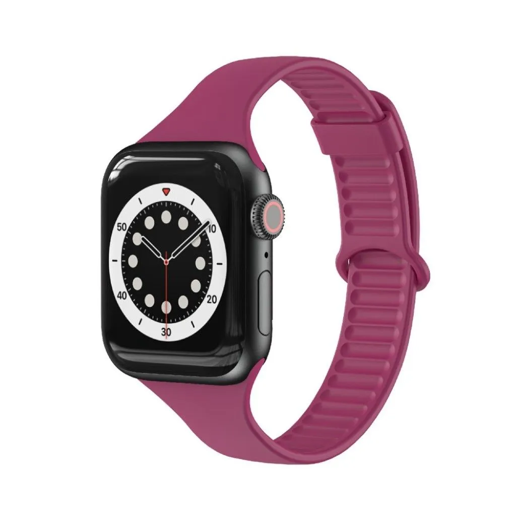 Apple Watch 44mm TPU slide buckle watch strap - Wine Red