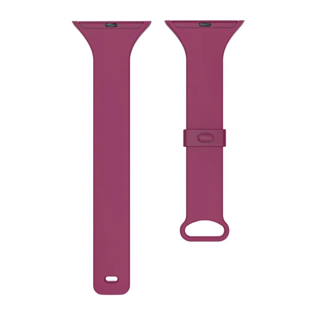 Apple Watch 44mm TPU slide buckle watch strap - Wine Red