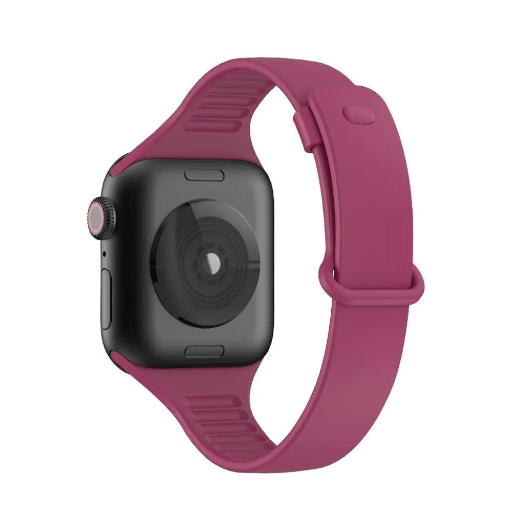 Apple Watch 44mm TPU slide buckle watch strap - Wine Red