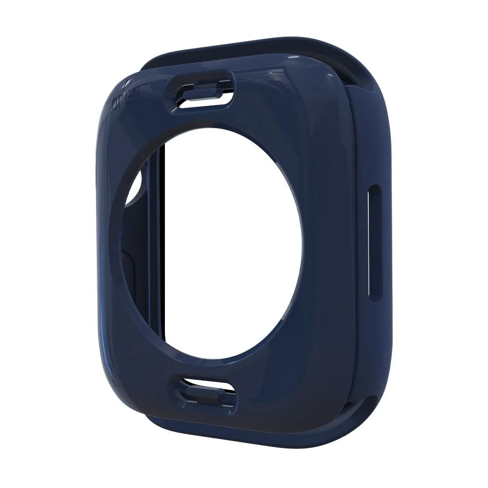 Apple Watch (45mm) elegant cover with built-in tempered glass - Dark Blue