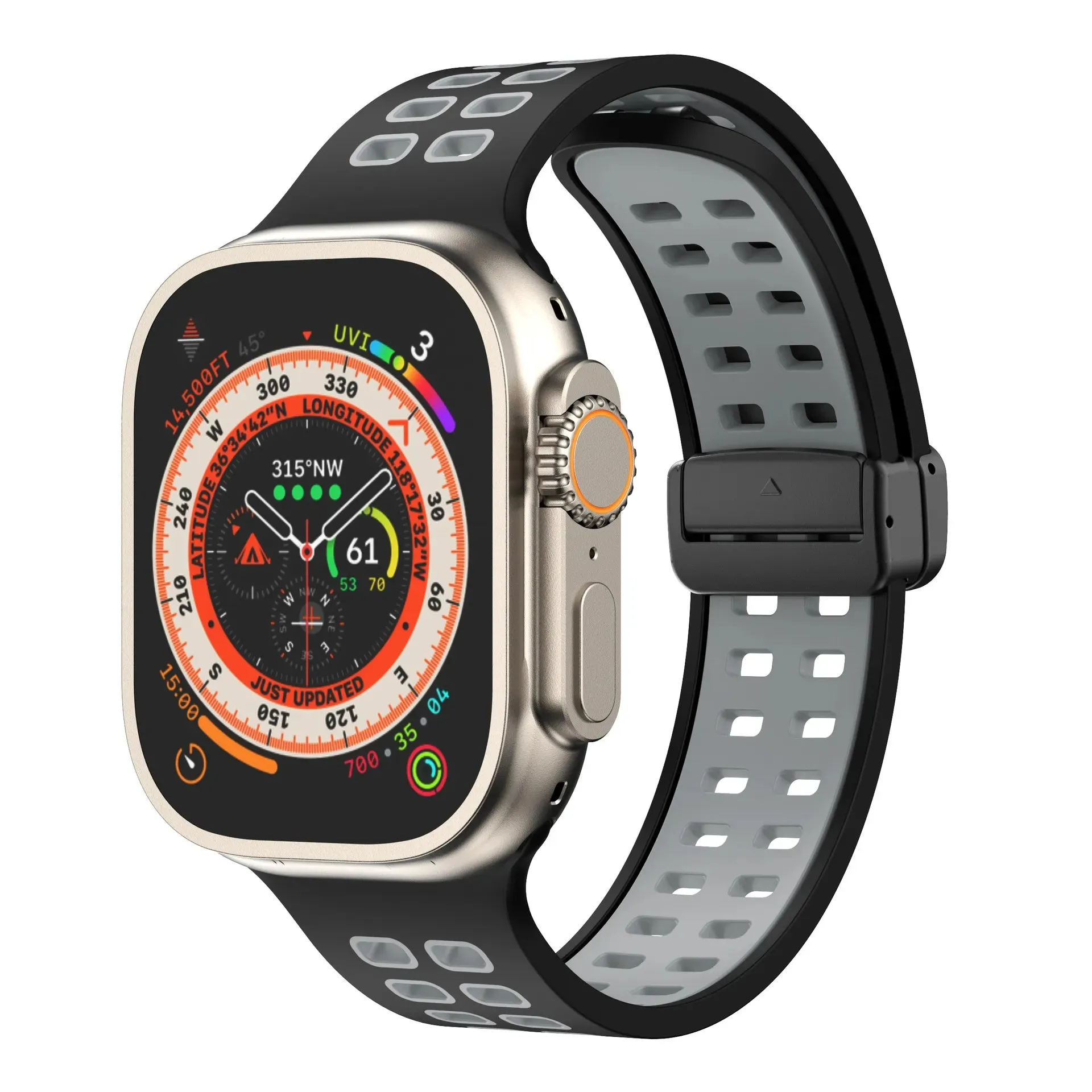 Apple Watch Magnetic Buckle Silicone Band | M02